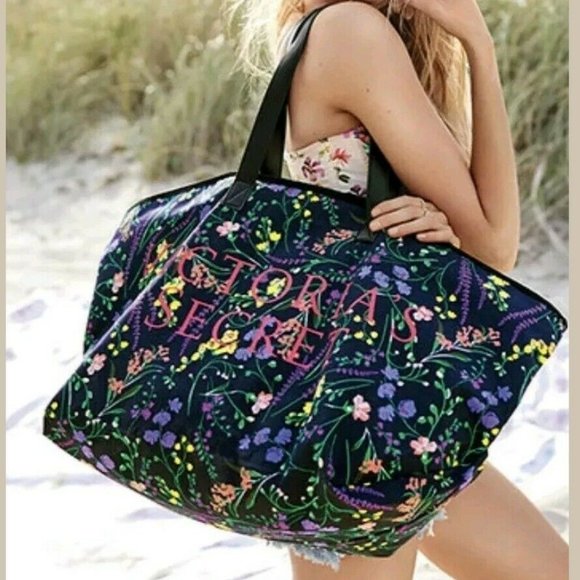 Victoria's Secret Floral Weekender Tote Bag - Picture 2 of 13